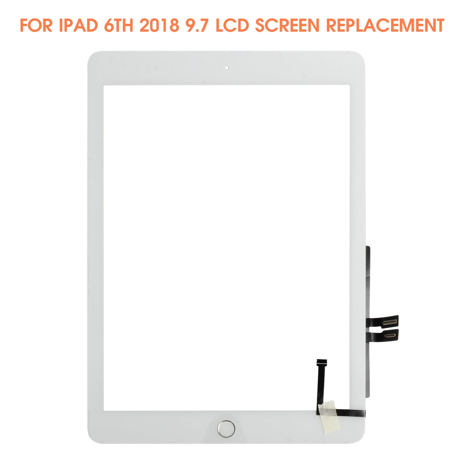 Écran Tactile iPad 6th 2018 9.7" Verre A1893 A1954 Blanc avec Home Button