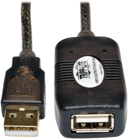 Tripp Lite USB 2.0 Hi-Speed Active Extension Repeater Cable, USB-A (M/F), 16 Feet / 4.88 Meter Cable, Daisy-Chain up to 80 Feet / 24.38 Meters, 3-Year Warranty (U026-016)