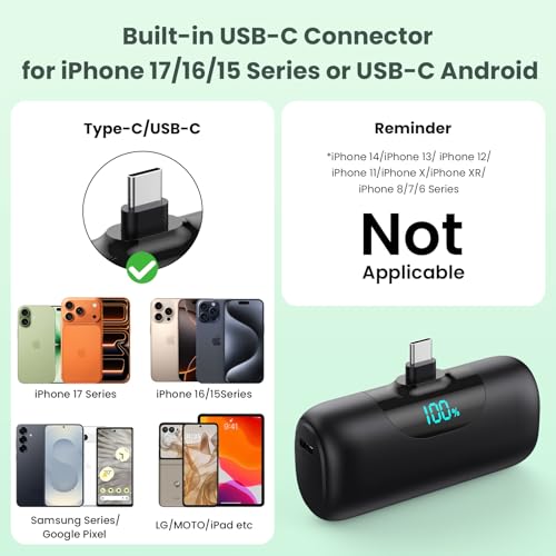 Cargador portátil 5500mAh USB-C 2 unidades miniatura 3