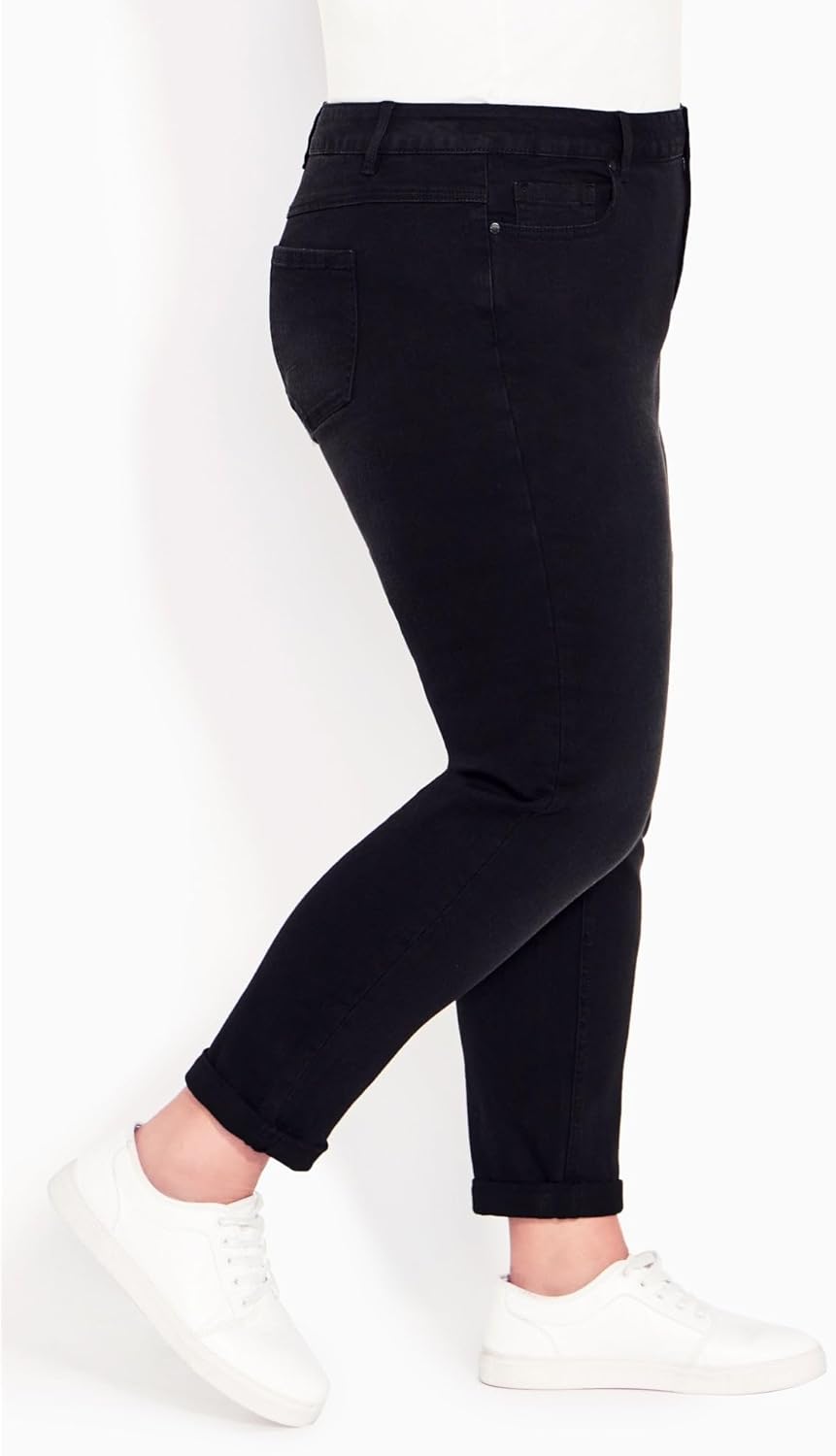 Avenue Women's Plus Size Petite Denim Girlfriend Stretch Jean