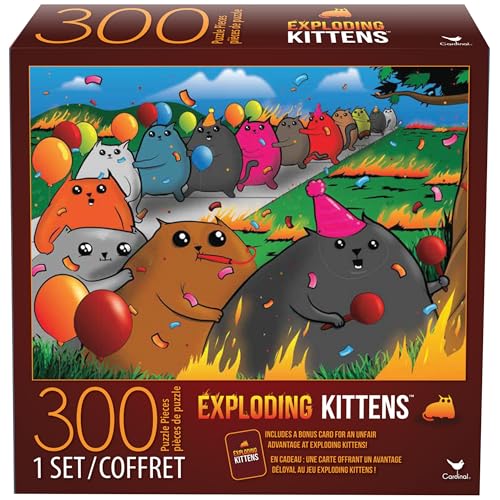 Spin Master Cardinal Games 6046342 Exploding Kittens 300 Piece Jigsaw Puzzle, Multicolor