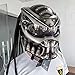 XINLIFE Predator Motorcycle Helmet, Motorcycle Full Face Helmet with Hair Braid and LED Light for Outdoor Riding Or Club Parties, and Angle Acting Prop, DOT Certified,Black wasp,L
