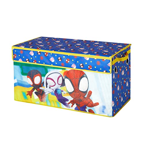 Marvel Spidey and His Amazing Friends Collapsible Toy Storage Trunk,Durable Organizer with Soft Lid, 28.5" x 14.5" x 16" by Idea Nuova - Used condition - US$26.90