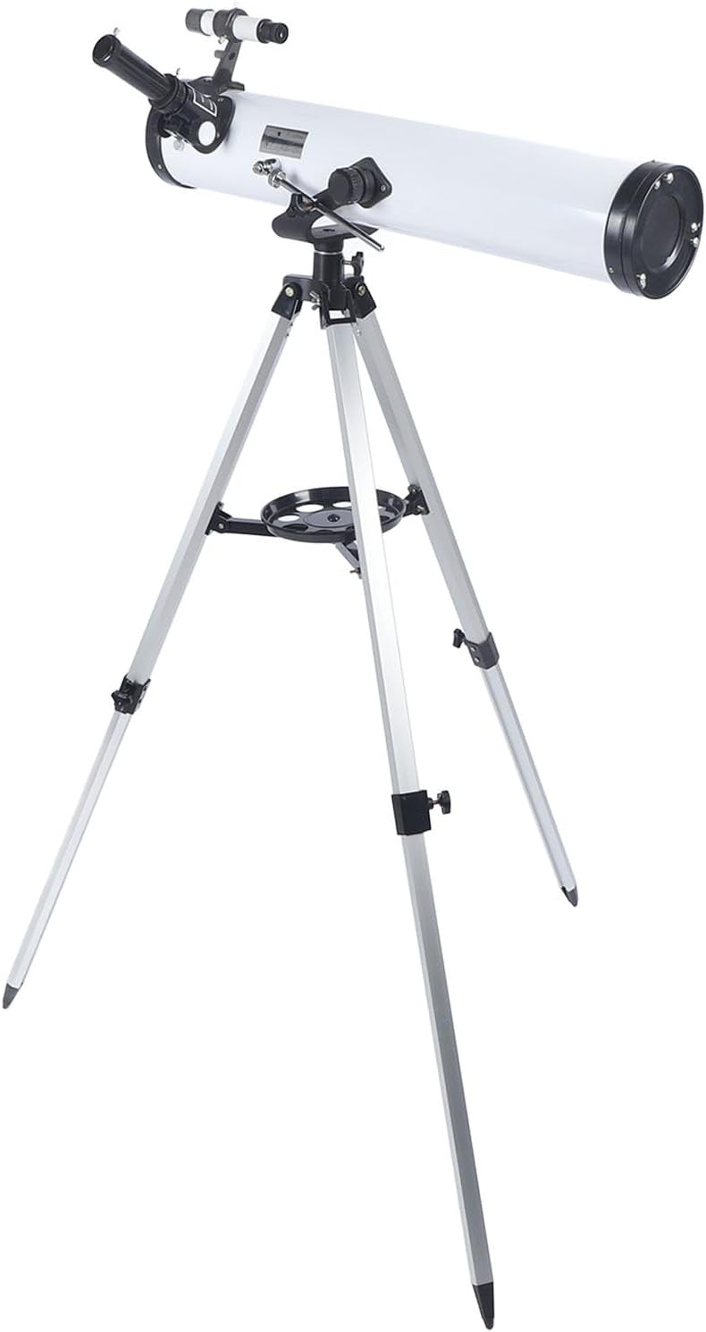 114mm Large Aperture Newtonian Reflector Telescope with Adjustable Tripod for Deep Space Observation