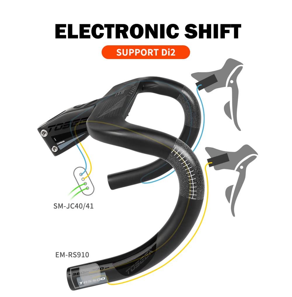 Manubrio per bicicletta integrato interamente in carbonio per