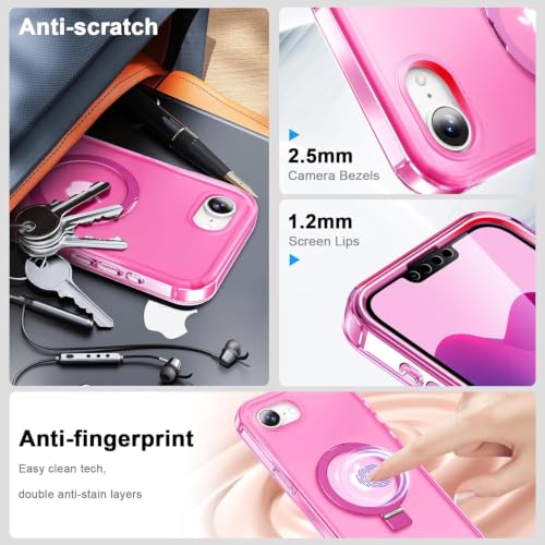Turquiase for iPhone 17e/16e Stand Case with Screen Protector-Hot Pink by Turquiase - Used condition - Image 6