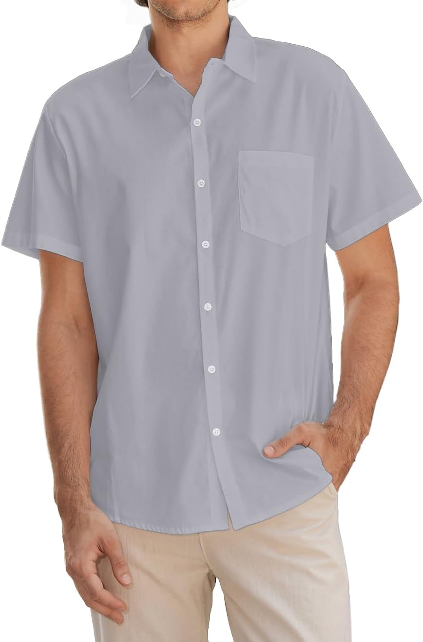 SANGTREE Summer Button Down Shirts Cottn Tops for Men Women Boy Girl