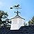 26" Square Coventry Vinyl Cupola with Black Aluminum roof and Black Aluminum Horse Weathervane by Good Directions