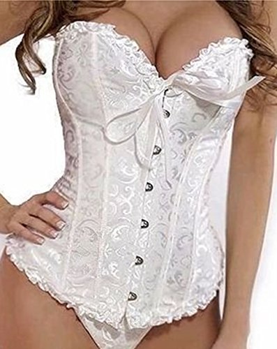 Kelvry Corsé de lencería sexy para novia, talla grande + tanga.