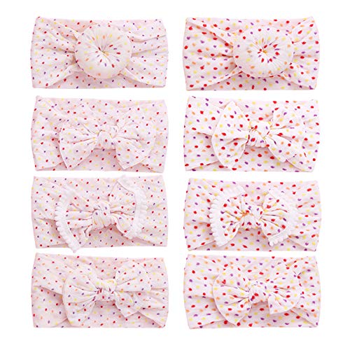 Baby Nylon Headbands Hairbands Hair Bow Elastics for Baby Girls Newborn Infant Toddlers Kids (one size, TM01)