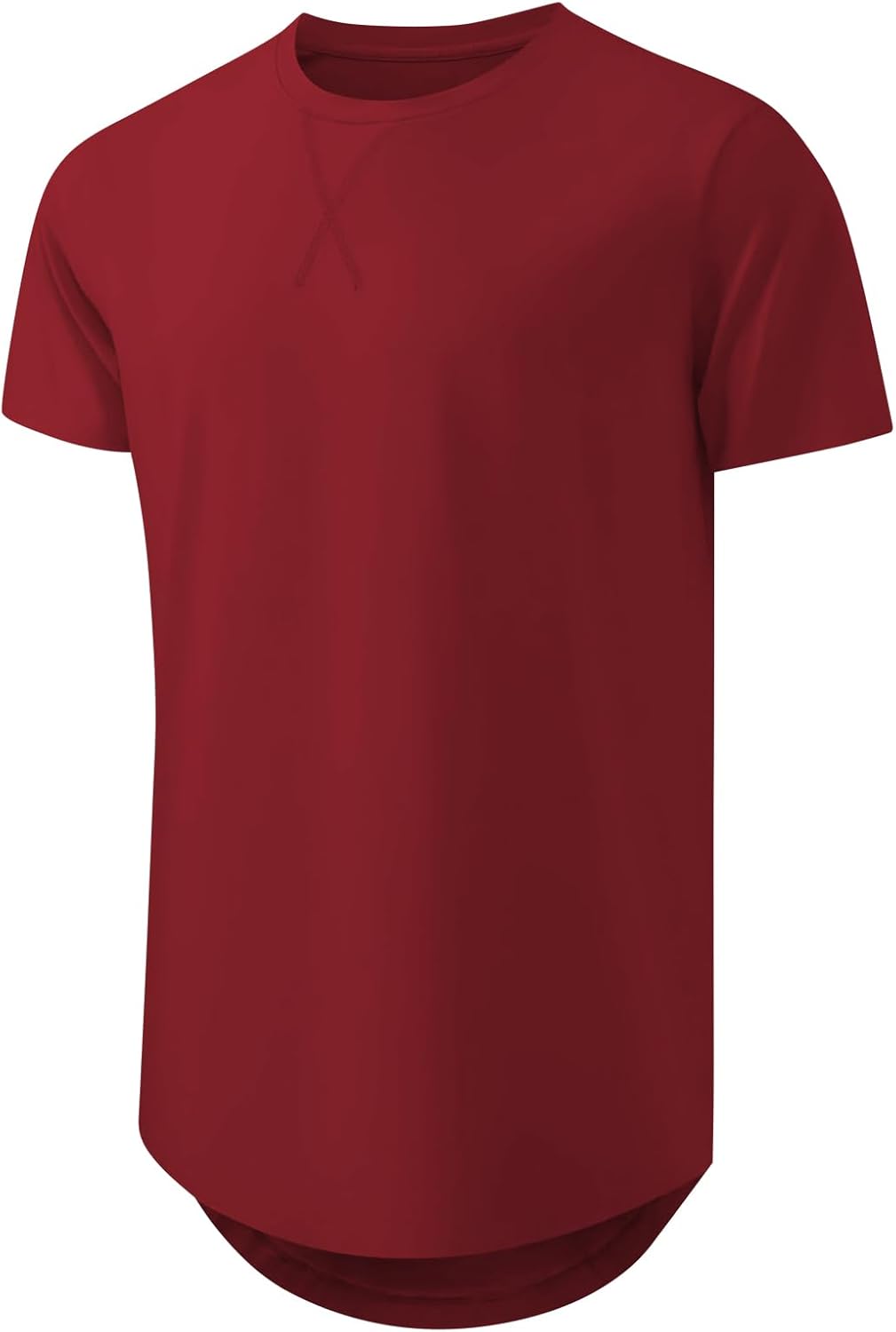 Mens T Shirts Casual Hipster Hip Hop Longline Crewneck Tee Shirts - Image 4