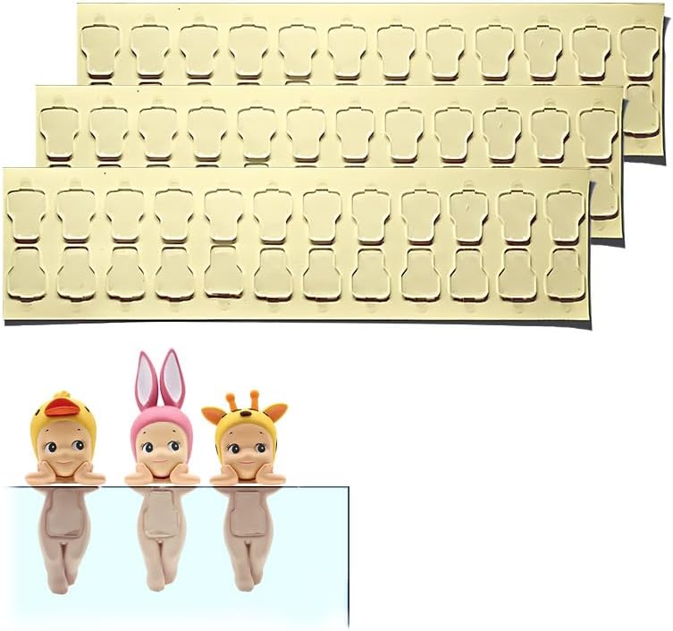Sonny Angels Hippers Adhesive Tape - Double-Sided Clear Pads for Mini Figures, Phone Accessories & Creative Decor (72 PCS)