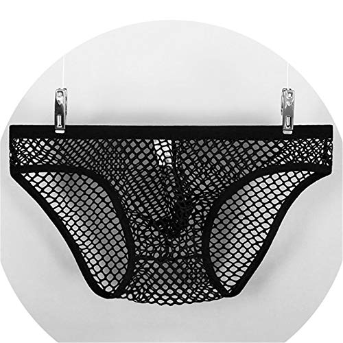 Andongnywell 3 Pack Men's See Through Fishnet Bikini Briefs Low Rise Panties Underwear Knickers panties3