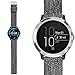 Abanen 20mm Watch Bands for Garmin Venu 2 Plus/Venu Sq, Quick Release Canvas Nylon Wristband Strap for Vivoactive 3,Forerunner 158, Vivomove Sport/Style/Luxe (Gray)