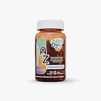 Az Multivit Kids - Multivitamínico Infantil| 30 Gomas - Sabor Framboesa | Vitaminas A, C, D3, Zinco e Complexo B |100% Vegetariano | NutryDuniTê