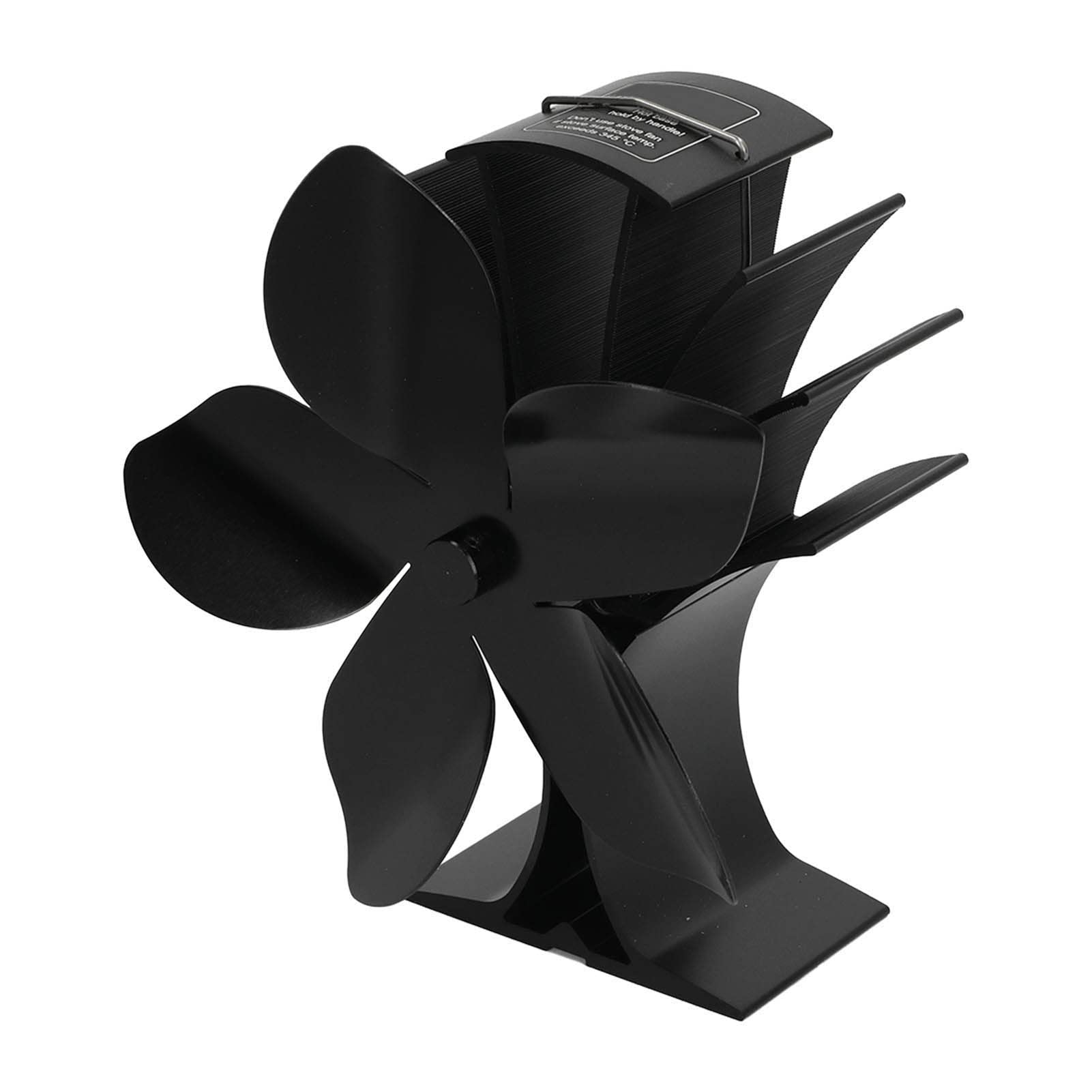 YWBL-WH Ventilatore per Stufa a Calore, 5 Pale in Lega di Alluminio per | Rumorosità Ridotta a 25dB, Regolazione Automatica della velocità, Batteria Necessaria, Ideale per Stufe a Pellet, Legna e