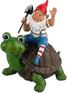 WIN KEY Garden Gnome Turtle Statue Outdoor Art Resin Figurines Indoor Desktop Decoration Funny Fairy Lawn, Patio Ornament