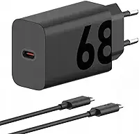 Carregador Potente 68W Super Turbo USB-C + Cabo Tipo C – Carregamento Rápido Universal