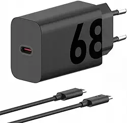 Carregador Potente 68W Super Turbo USB-C + Cabo Tipo C – Carregamento Rápido Universal