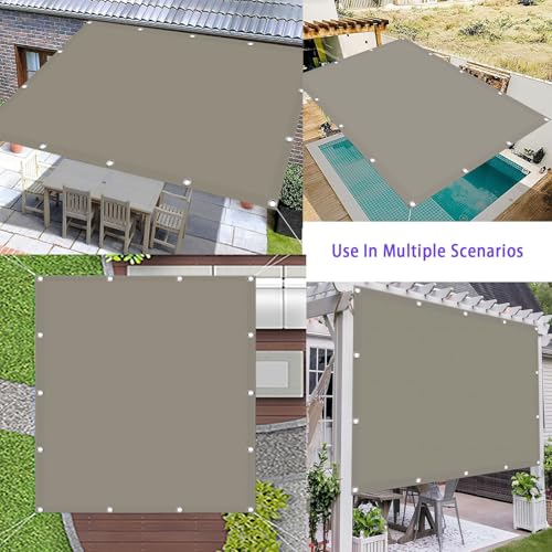 Voile d'ombrage jardin terrasse balcon kaki de 270x280 cm