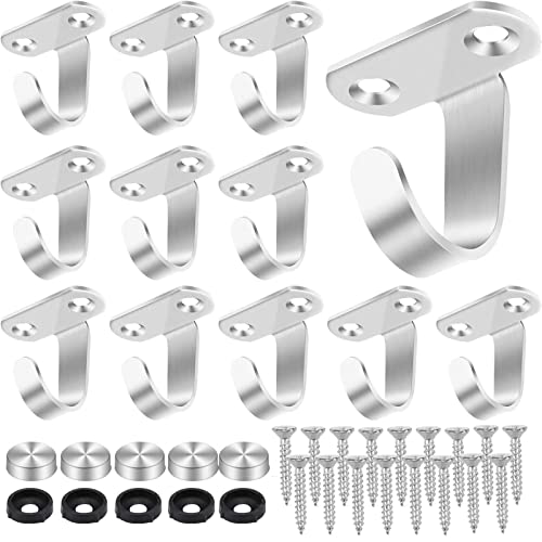 Mikqky 12 ganchos de techo montados en la pared, ganchos para llaves, ganchos de techo, adecuados...