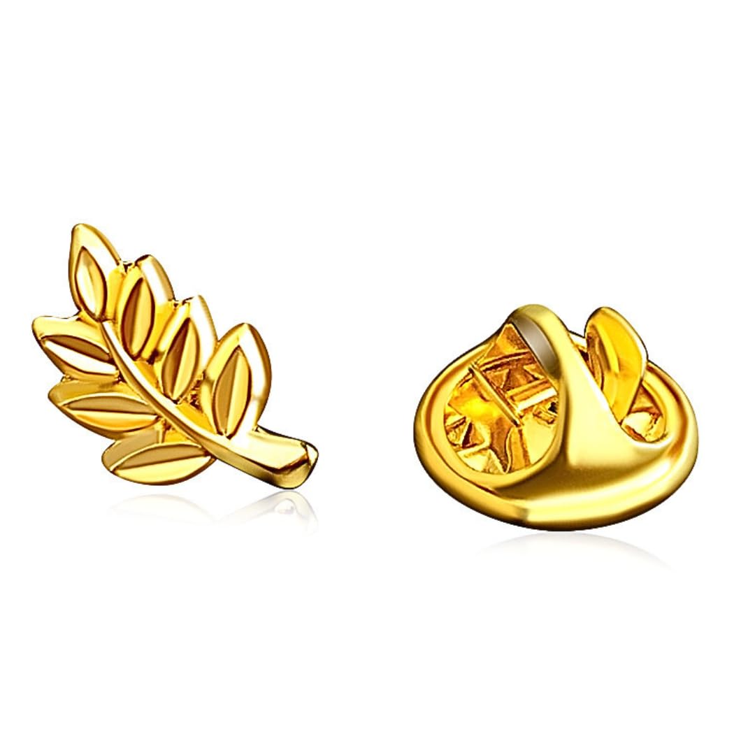 Lote de 5 Pin's Acacia Masonería | Pins France Dorado Branche de Acacia | Joya de 12 mm símbolo masónico, mm, Zinc