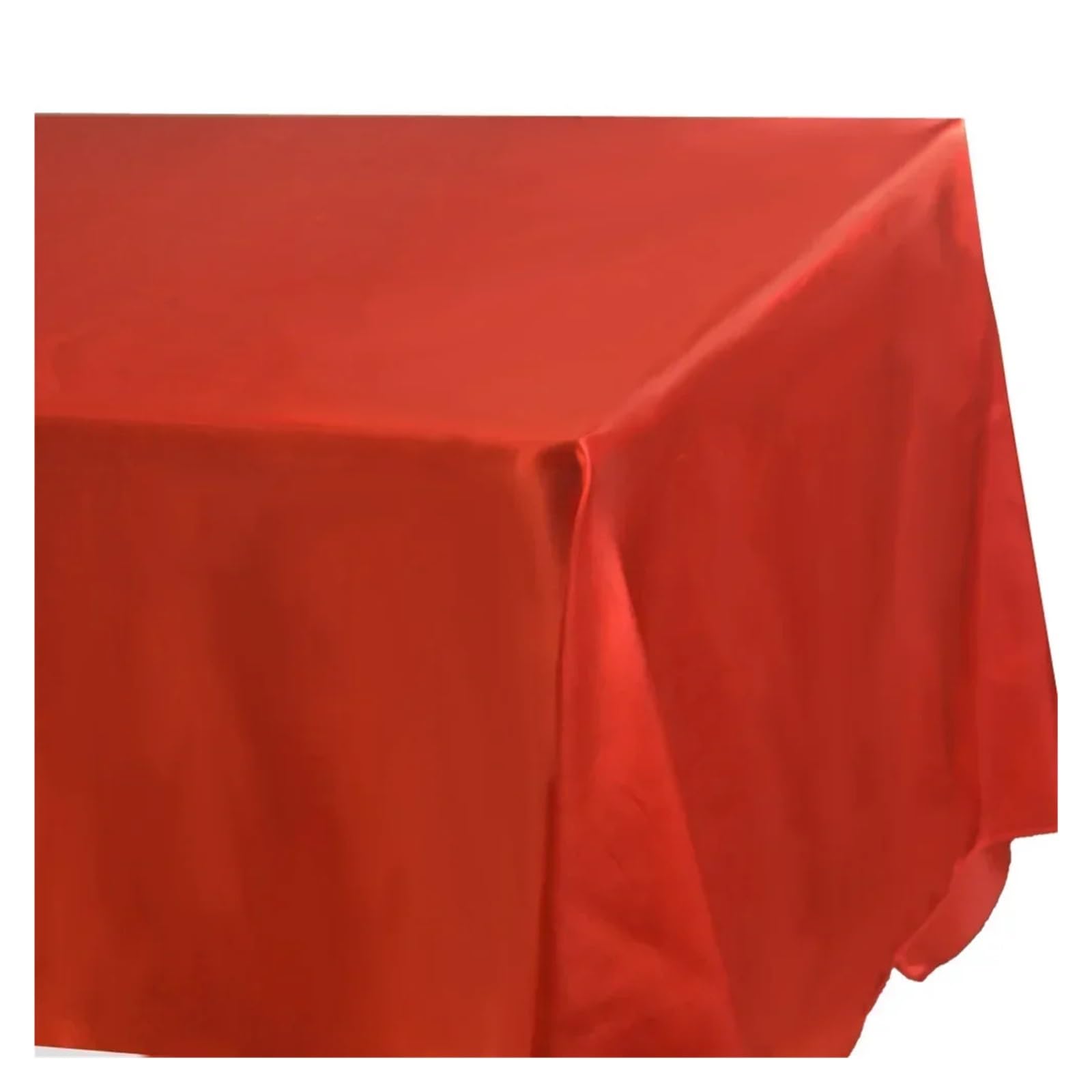 LOPJGGYF 145x180cm Rectangle Satin Tablecloth Overlays Wedding Mariage Party Decoration Restaurant Dining/Coffee Table Cloth for Wedding Banquet Party Events(Red,145x180cm-57x71inch)