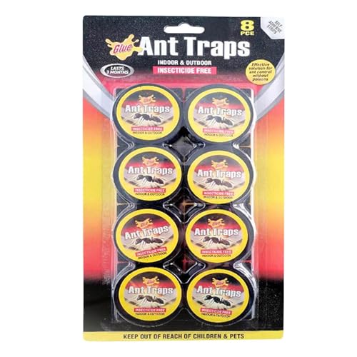 8 Stück Ameisenköderdose Set Effektiver Ameisenköder & sichere Ameisenfalle Ungiftige Ameisenfalle Klebefalle Diese Ameisenköderdose für innen ist geruchslos ungiftig (8pcs A)