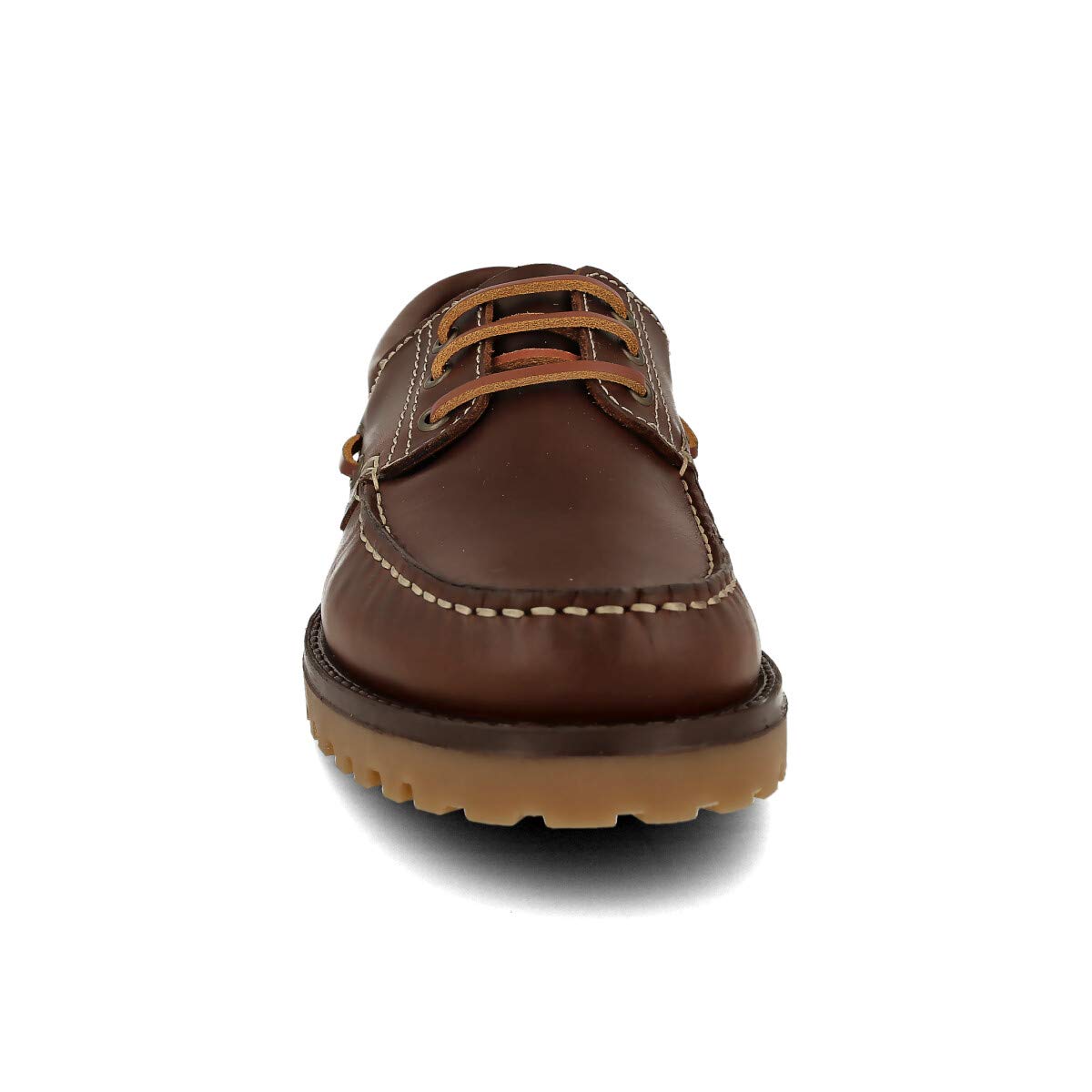 Zapatos Náuticos Clásicos 3-Ojales de Piel, Piso de Goma, Cordones, para Hombre, Mujer, Niño, Tallas Grandes 45-47