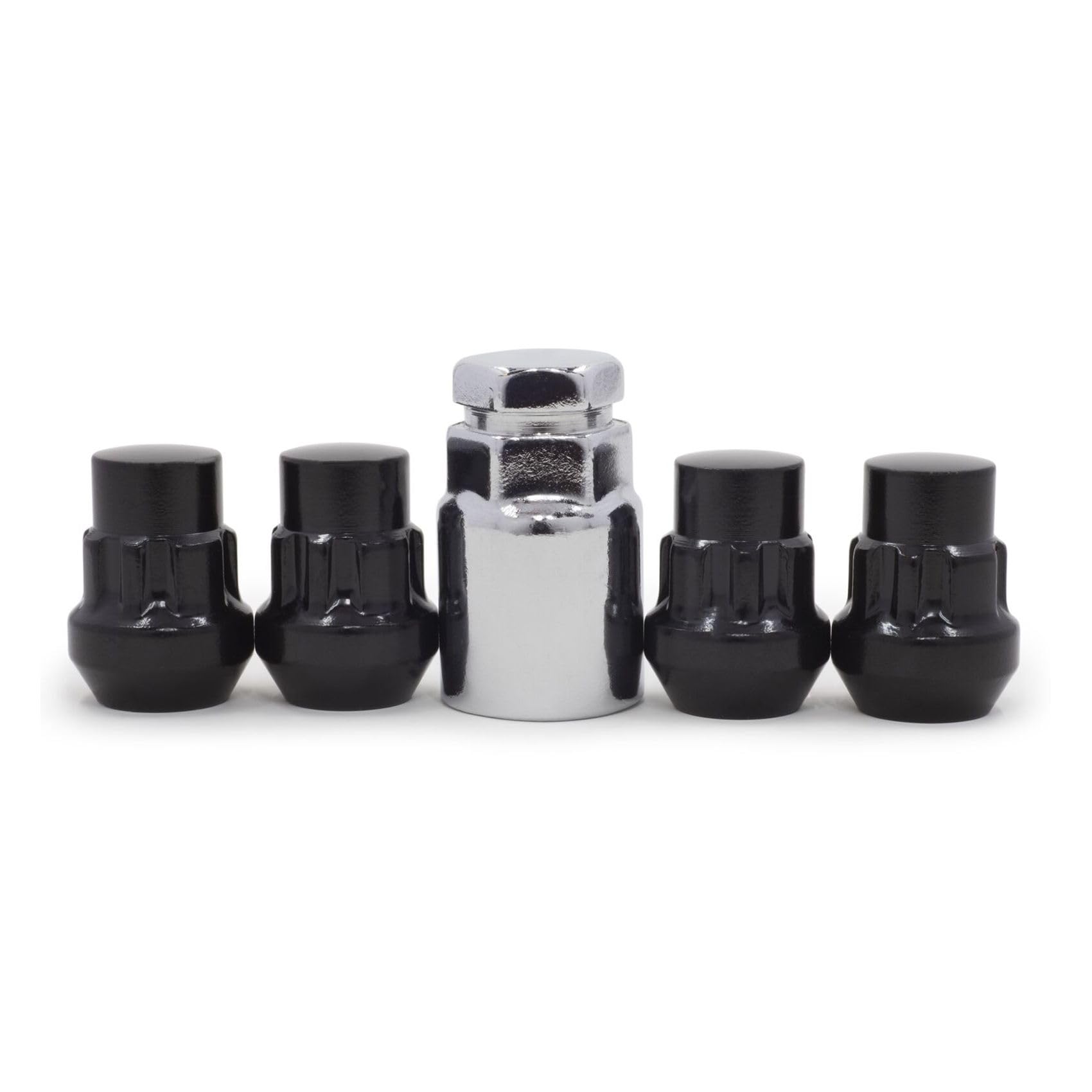 Lomteop Lug Nuts Black 14x1.5 Bulge Acorn Locking Lugs LWLNB1BALL