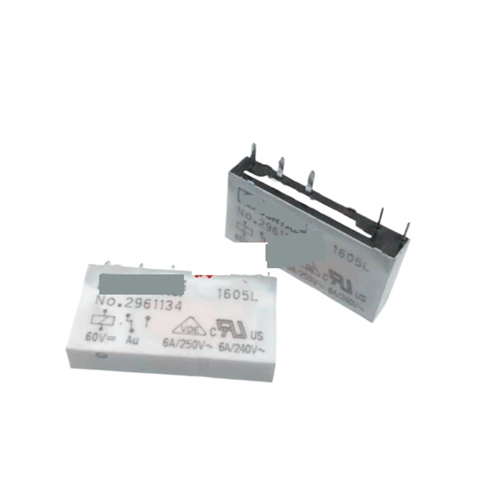 Relais 60V réparer circuit commande 6A 250V 5 broches NO.2961134 - 2