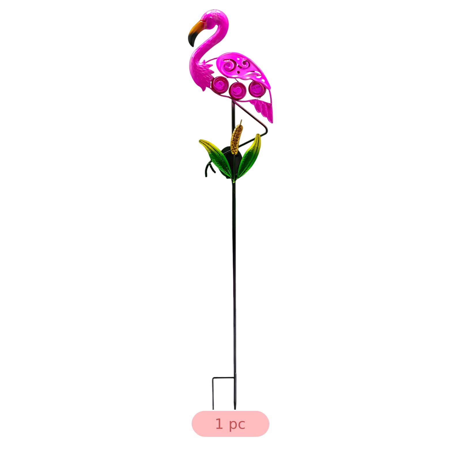 Pink Flaming Solarne światła ścieżkowe, 91 cm, metalowe słupki, wodoodporna dekoracja ogrodowa na trawnik, podwórko, patio, lampa dekoracyjna