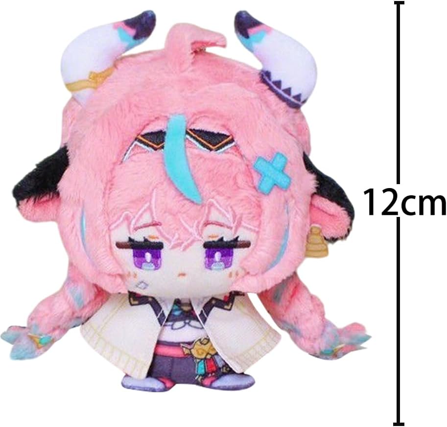 YLQANONG HuTao Pillow Figure Game Cartoon Kamisato Ayaka/Arlecchino/Xilonen Pillows Cute Stuffed Pillow Raiden Shogun Anime Figures 12CM
