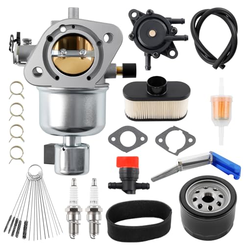 Carburetor Compatible with Kawasaki FR651V FS651V FR691V FS691V Engine Replaces #15004-7062 15004-0828 15004-0829 15004-0986 15004-0985 with Air Filter Fuel Pump Spark Plugs Full Tune Up Kit