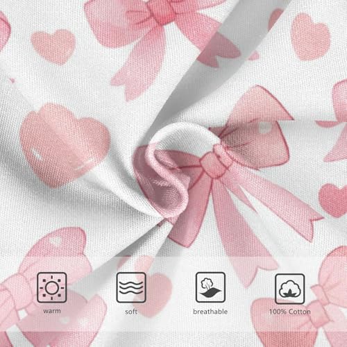 Wusikd Pink Ribbon Boys' Underwear Cotton Bows Hearts Boys Briefs Soft Toddler Underwear 2T3