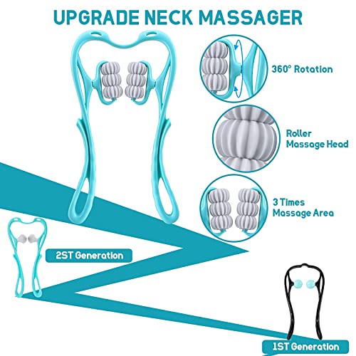 Kxk Neck Massager, Trigger Point Massager Tool For Pain Relief Deep Tissue, Handheld Shoulder Massager With 6 Wheel Pressure Point Suitable For Legs Waist Neck And Shoulder Relaxer #TOP2