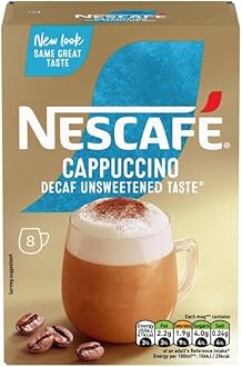 Nescafe Instant Gold Cafe Menu Cappuccino Decaff Unsweetened