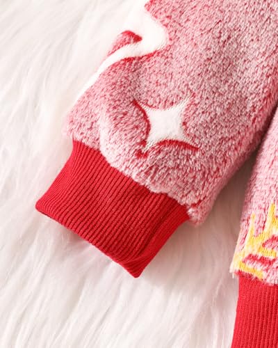 Image of Jecson Toddler Girl Clothes Baby Girl Fleece Hoodie Outfits Thick Thermal Winter Leggings 2Pcs Clothing Sets 6M-4T