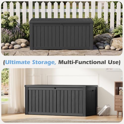 Image of Outdoor Storage Box Waterproof, 160 Gallon Deck Box For Patio Storage