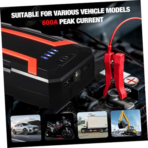 Arrancador de batería de coche resistente con USB y linterna LED SOS 5