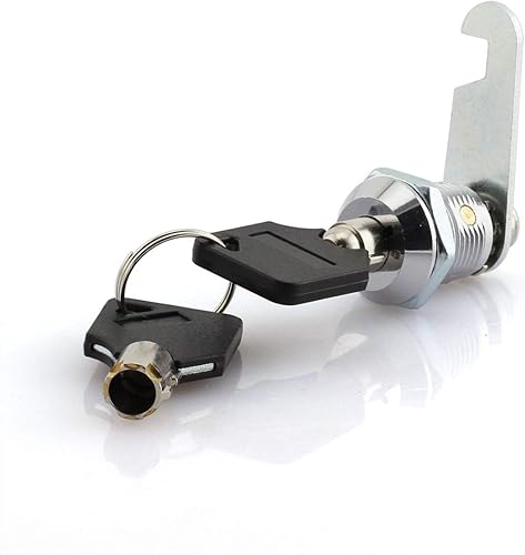 Cerradura tubular de leva con rosca de 0.787 pulgadas con llave igual, herrajes para muebles de bricolaje para cajones, gabinetes, escritorio, mesa,