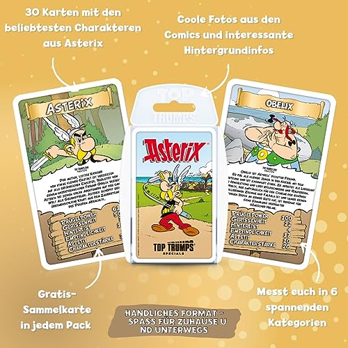 Top Trumps Asterix Kartenspiel für Kinder - Klassisches Lernkartenspiel für Fans von Asterix - 2+ Spieler ab 6+ Jahre - Deutsch – Bild 3
