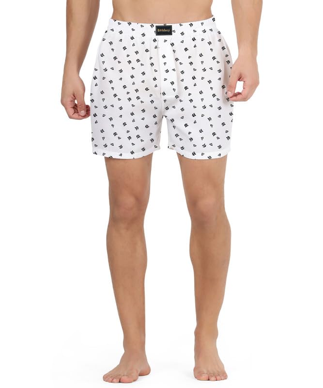 BoldecyMen's Cotton Regular Fit Printed Comfortable Boxer Shorts