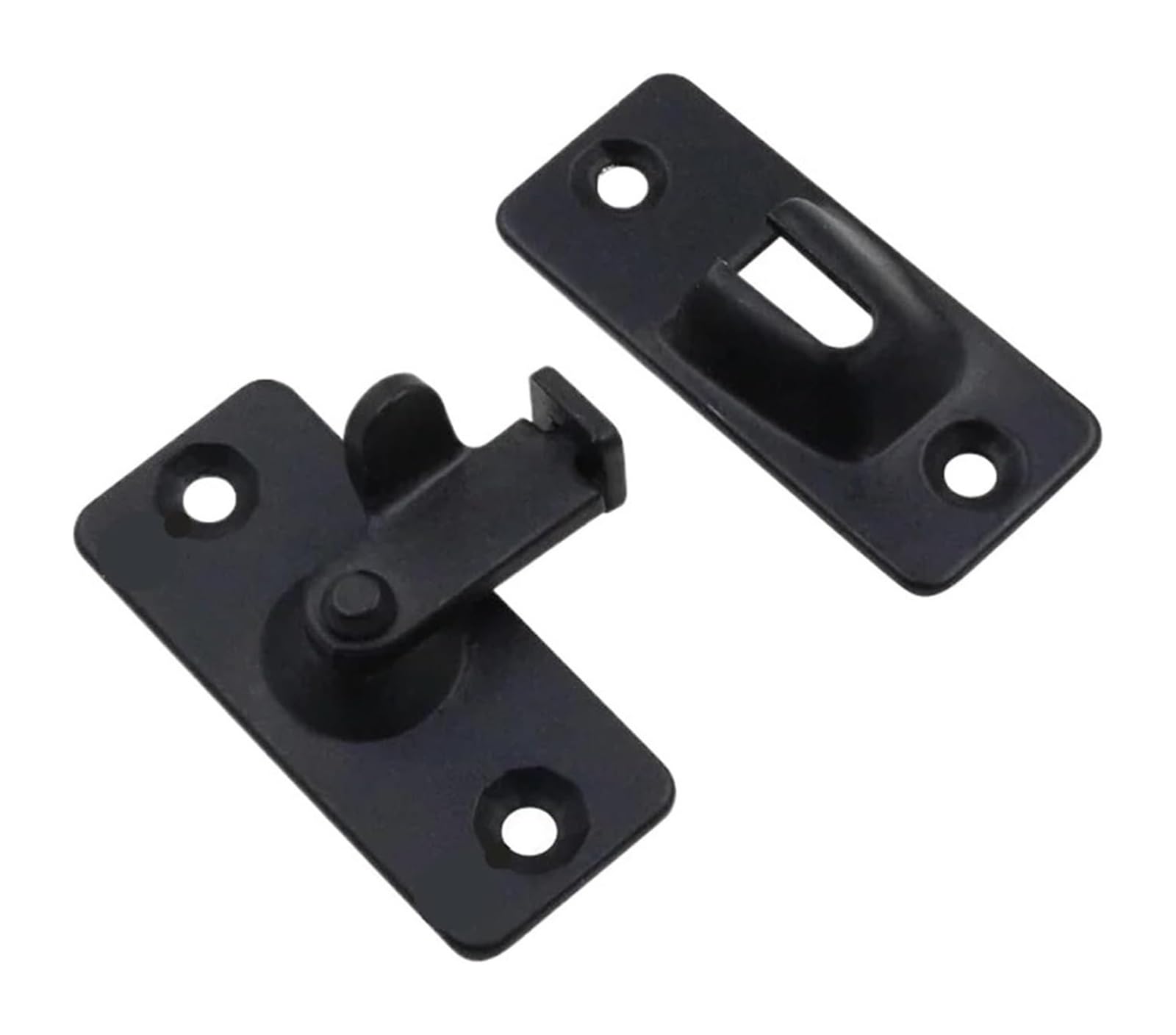 Hifrqvvc Black Door Lock Bolt, Stainless Steel 90 Degree Barn Latch Sliding Gate Door Lock Multicolor(Black)