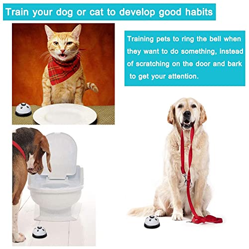 Alinana 2 Stück Haustier-Trainingsglocken für Hundekatzen, Türklingeln für Töpfchenkommunikation, Trainingsglocken für Haustiere mit Großem Button - Image 6