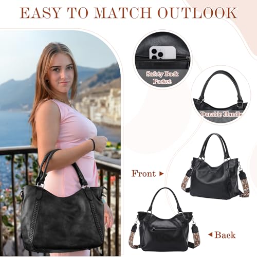 VX VONXURY Handbags for Women Hobo Bag PU Leather Shoulder Bag with Adjustable Shoulder Strap Fashion Crossbody Bag 6