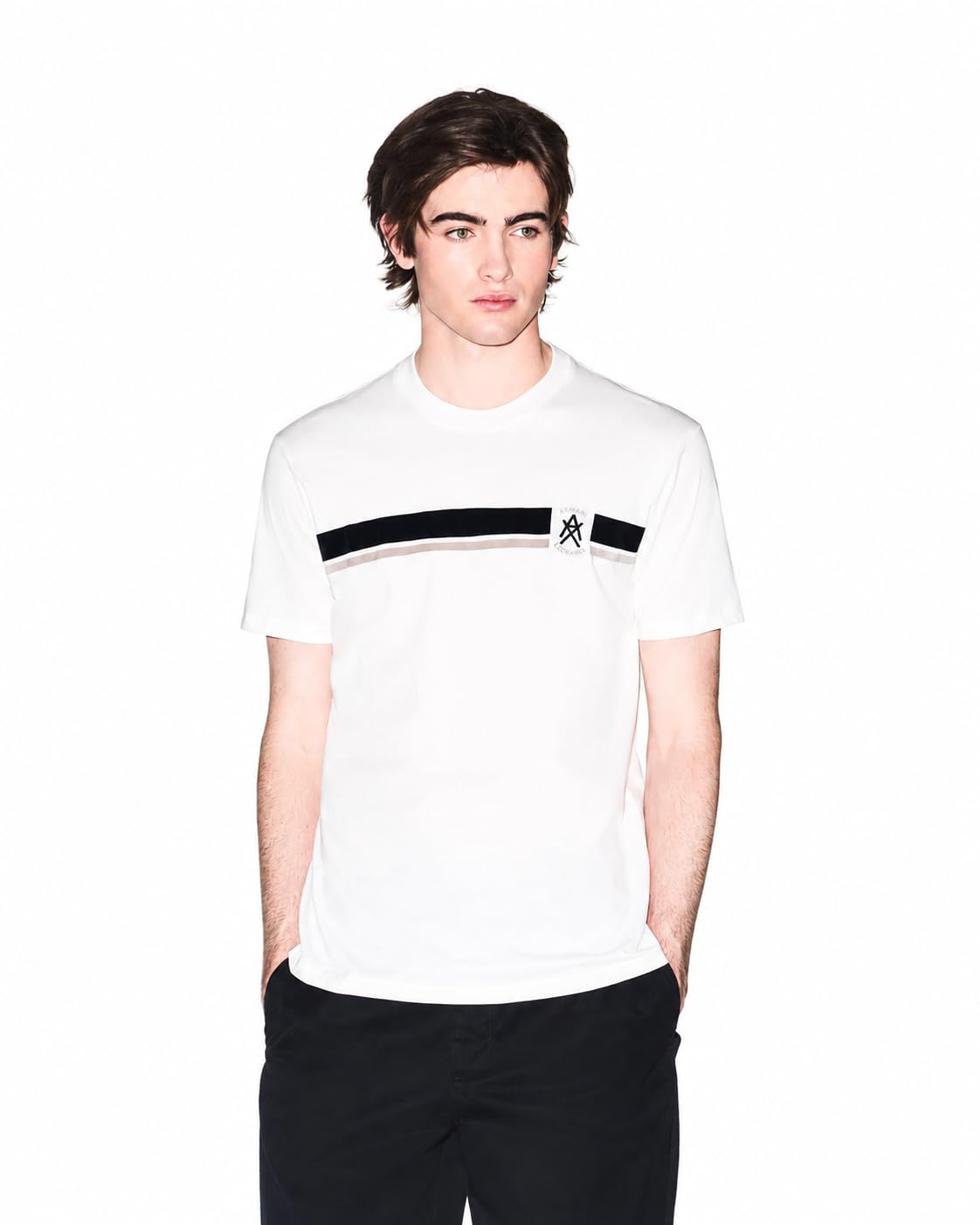 Short Sleeve Flocked Ax Jersey Tee Regular