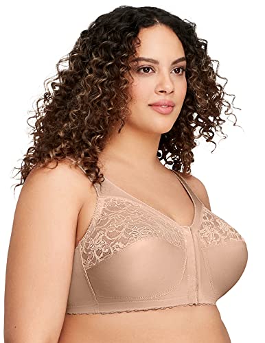 Glamorise Womens Magiclift Front-Closure Wirefree #1200 Full Coverage Bra, Blush, 42Dd Us #TOP20