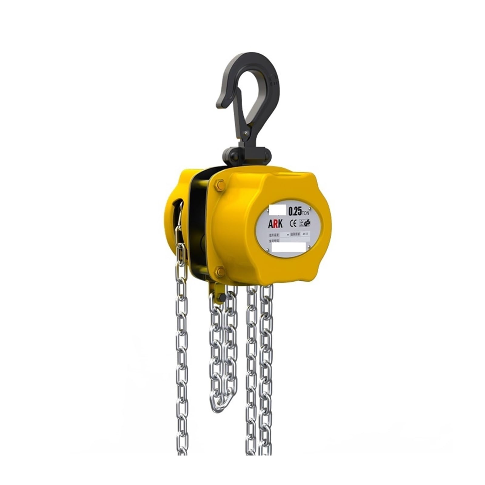Mini-Kettenzug 0,25/1/2/3 Tonnen Handhebezeug, Heben manuell betriebene Kette(6m,1T)