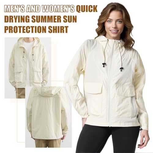Image of SANNIDHI Rain Coat for Women and Men, Lightweight Waterproof Jacket Windproof Rain with Adjustabe Hooded jackets for Running Hiking Cycling Travel